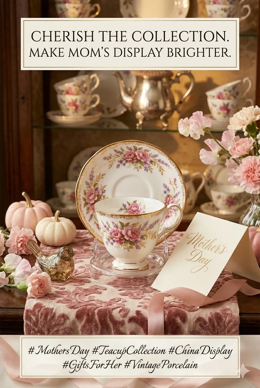 Elegant Gifting: Clear Teacup Stand for Mom's China Collection