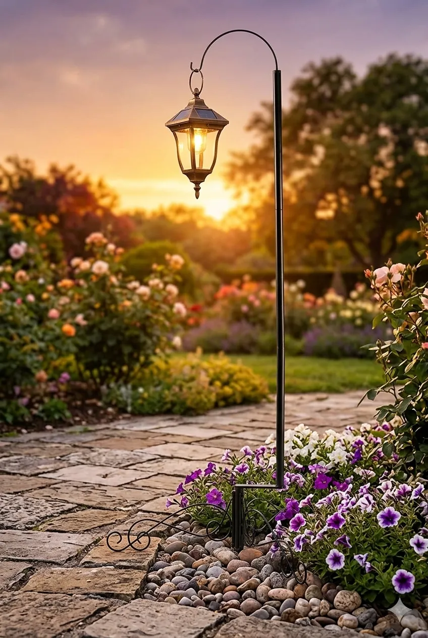 HOHIYA 59" Shepherd Hook Stand - Create Sunset Garden Magic