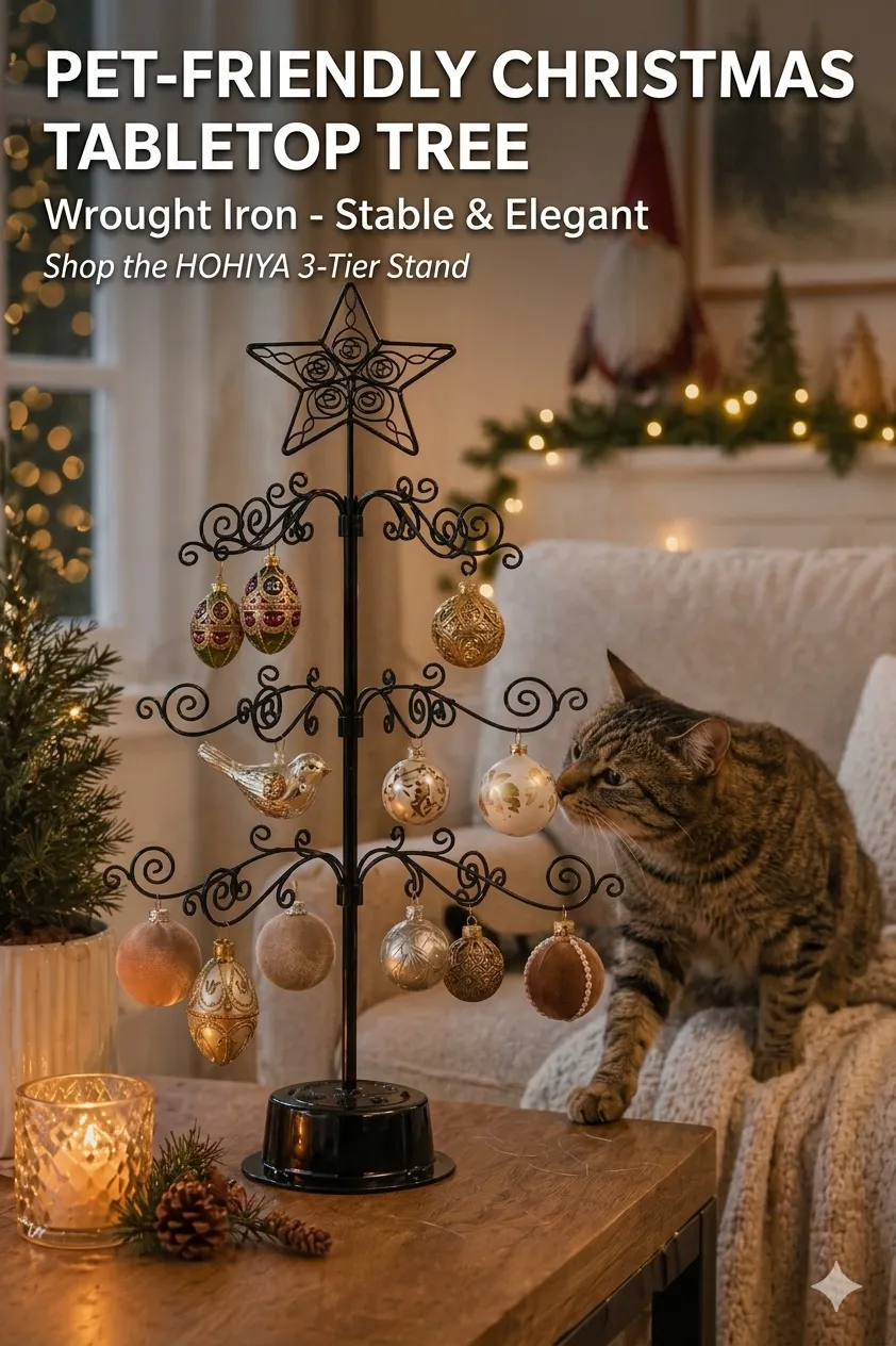Cat-Safe Holiday Decor: The Sturdy Tabletop Christmas Tree Paws Can't Tip!