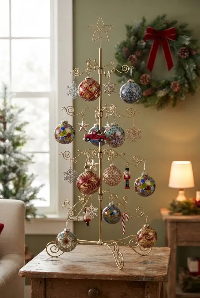 Gold Christmas Ornament Tree – A Beautiful Way to Display Holiday Memories
