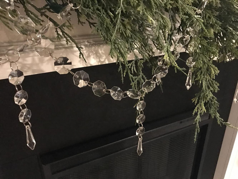 Love these clear chandelier hanging crystals